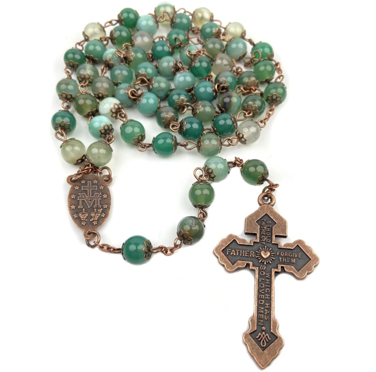Handcrafted Rosary with Genuine Jade Beads
