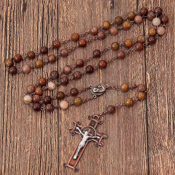 Handcrafted Rosary with Genuine Aventurine Beads