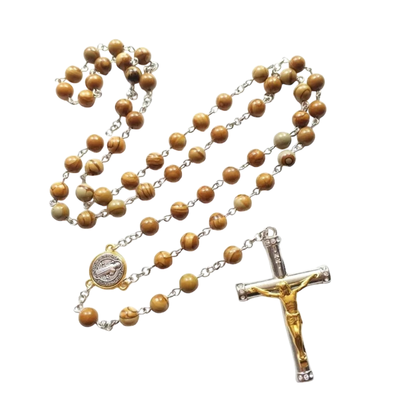 Handcrafted Rosary with Genuine Serpeggiante Beads