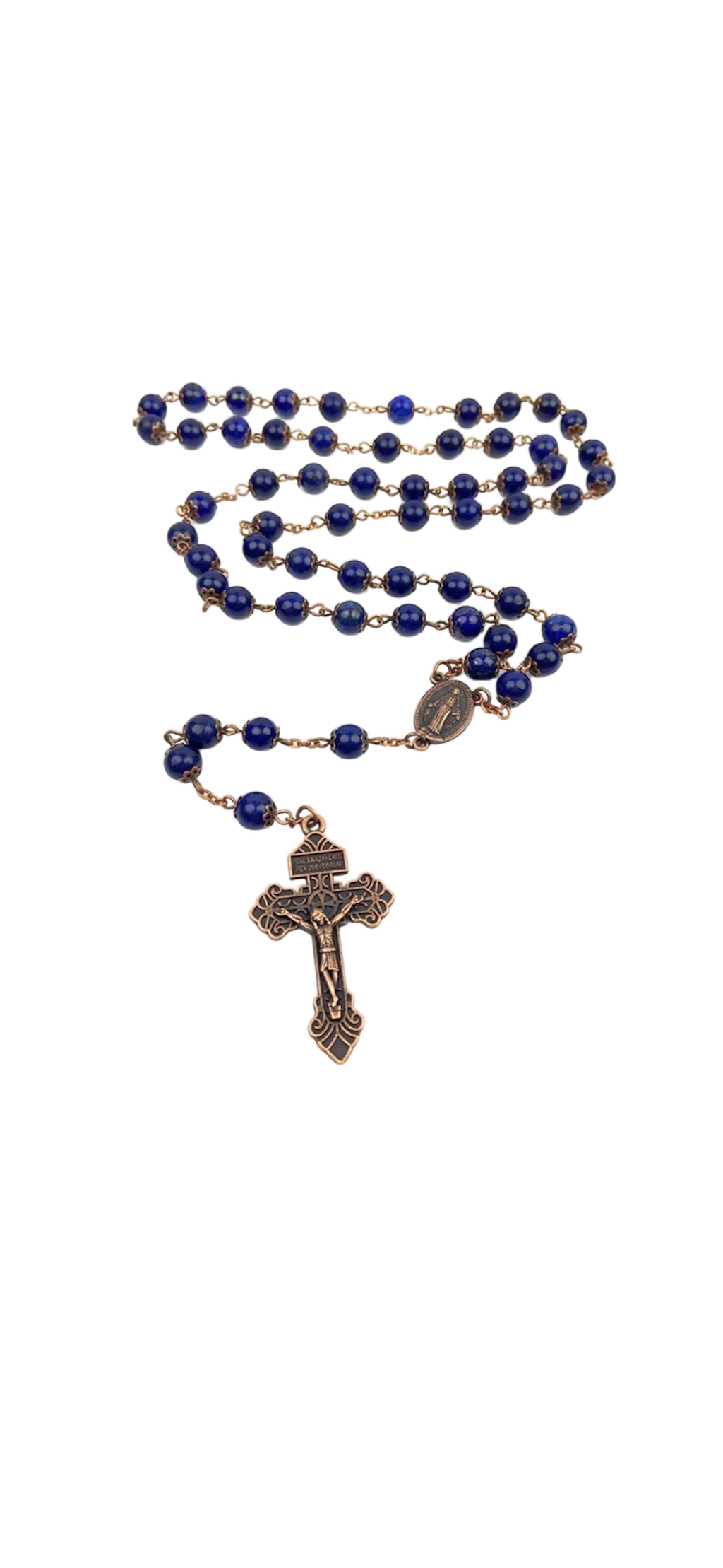 Handcrafted Rosary with Genuine Lazurite Beads