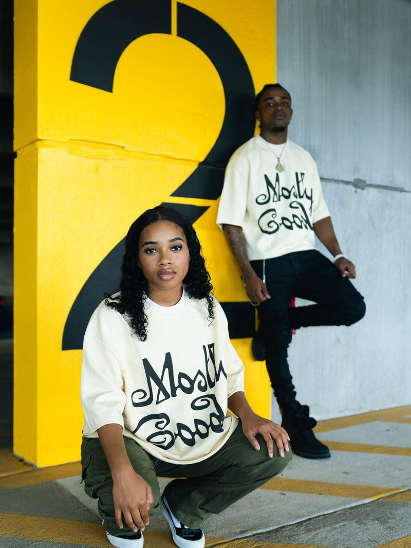 BLE222ED fit — 'Mostly Good' Tee — @kennedysky_ & @b5ive.__